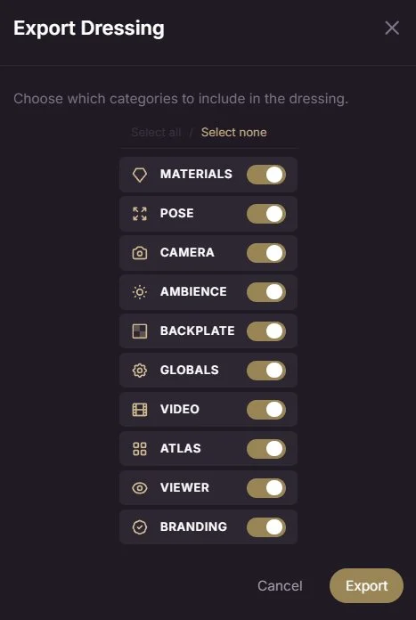 Maverick Excelsior Dressing Categories